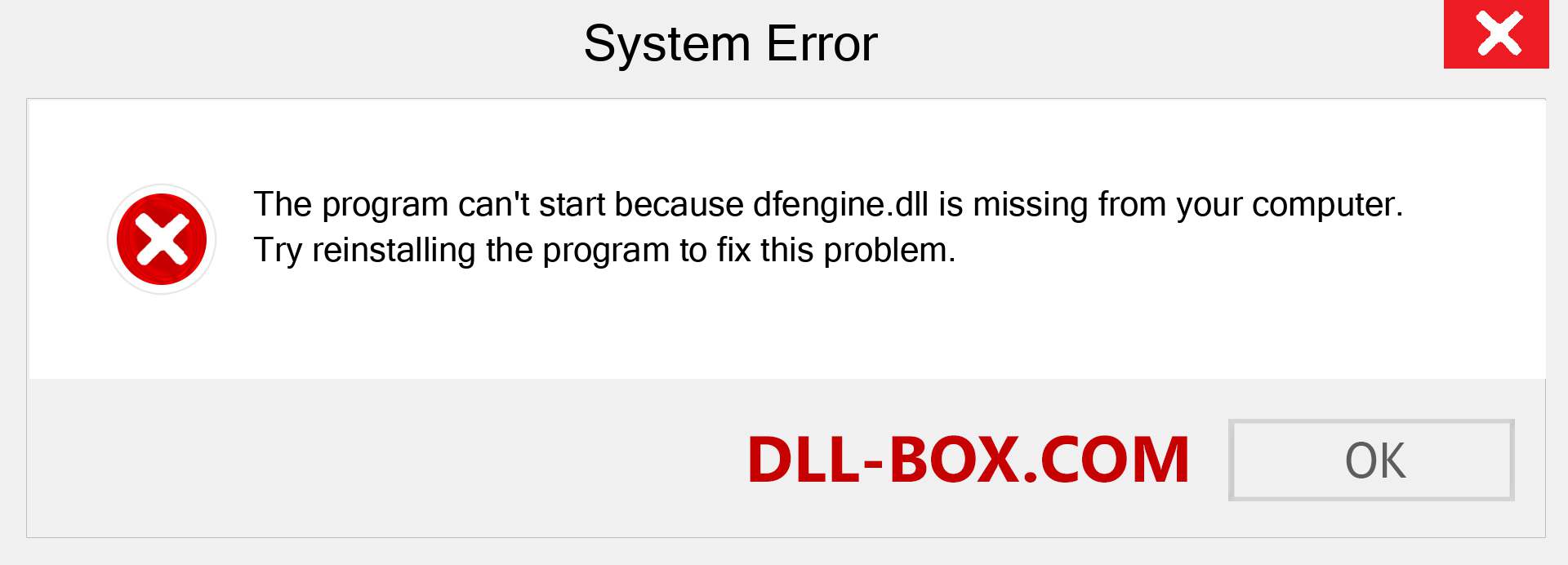  dfengine.dll file is missing?. Download for Windows 7, 8, 10 - Fix  dfengine dll Missing Error on Windows, photos, images
